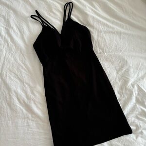 Black bodycon mini dress